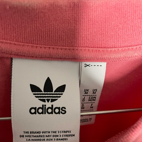 ADIDAS size M Pink/Hot Pink Short Sleeve Long Line Tee - Picture 3 of 6